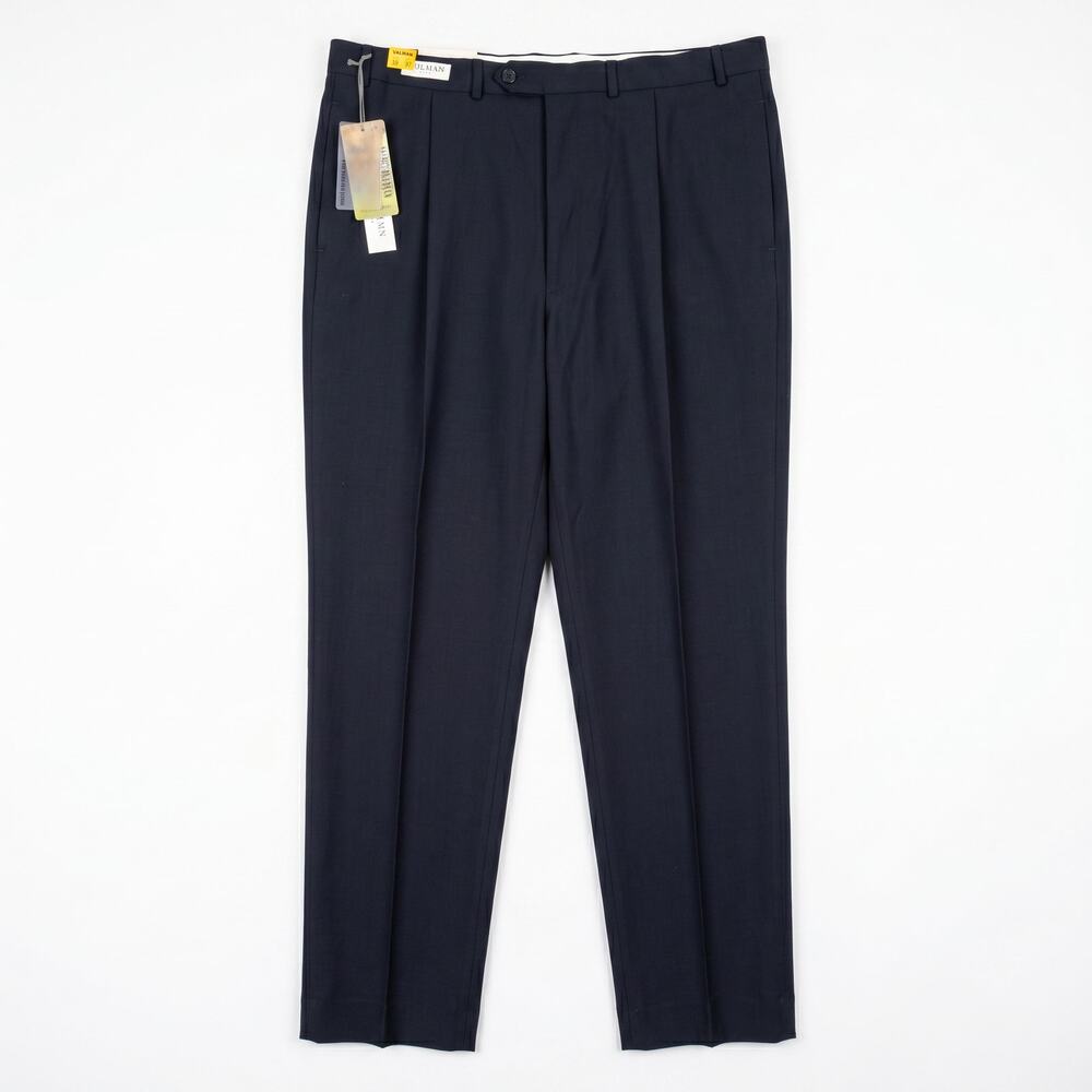 Balmain Paris Men’s 100% Wool Trousers 38L Navy NWT Vintage 2002 Tailored